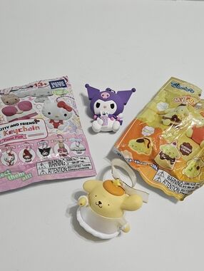 Miniso Sanrio Characters 2" Hello Kitty and Friends Flat Keychain Team Pink Blin